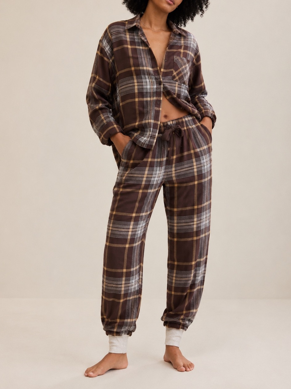 Aerie Plaid Flannel Fall Pajama Set